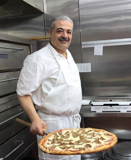 Fresh ingredients being prepared in Mike's NY Style Pizza kitchen